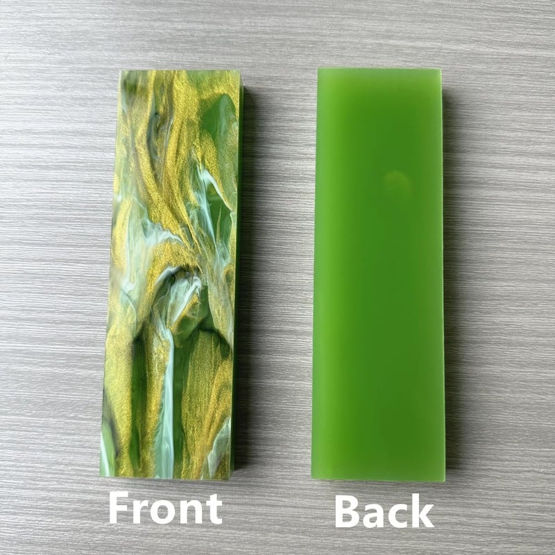 Uotowell Pre-Cut Epoxy Resin Scales Blanks for Decorative Inlays in Guitar Bodies, Necks, Engraved Knife Handle and Gun Grips - Image 2